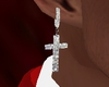 Diamond Cross Earring R