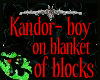 Kandor (on blanket)
