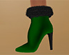 Green Ankle Boot Fur (F)
