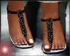 AB} Black Sandals