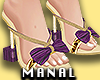 Gold purple heels