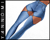 [ cut out jeans ] medium