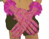lacy pink gloves