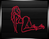 ! red white neon girl