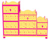 Yellow-pink dresser