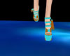 heels brown/blue