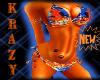 Orange/Blue Bikini