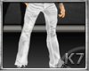 [K7]White Slim Pants