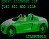 GREEN ANIMATED CAR
