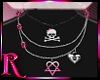 *R* Skull Charm Necklace