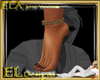 [ELA]Black&G Pas Anklet