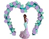 Lilac n Teal Heart Arch