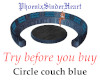 Circle couch blue