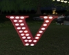 V Letters Animated Sign