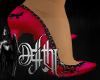 pearly pumps red