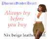 Nix beige leather skirt