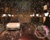 D snowy christmas street