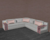 (S)Pink grey couch