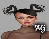 Dark Brown Heart Buns