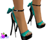 aqua tess heels with bow