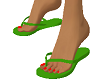 green flip flops