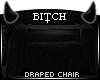 !B Dark Draped Chair