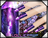 Purple Hologram Nails