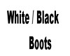 White and Black boots