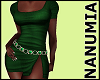 green dress+ belt