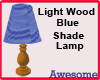 Ash Wooden Blue Lamp