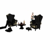 Black. Gold Relax Chairs