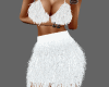 WHITE FEATHER SKIRT