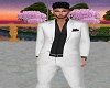 White Casual Suit w/Blk