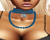 Blue Clover Necklace
