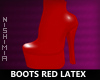 Boots Red Latex