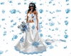 Blue Rose Wedding Dress