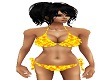 mottle yellow bikini