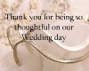 Wedding thank you card