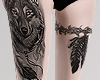 Wolf Tattoo Shorties