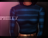 P. Stripe Sweater Blue