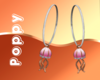 Pink jellyfish earrings