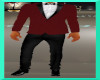 full suit red with shoes