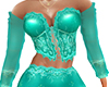 TEAL CORSET CROP TOP