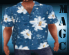 Mens blue flower shirt
