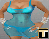 MrsJ Aqua Sheer Dress