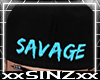 X SAVAGE BLUE SNAPBACK X