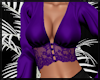 Purple Silk / Lace Top ~