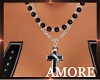 Amo Pearl Cross Necklace