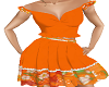 Orange 2 Piece  Dress