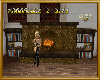 *G* Brown fireplace 2sit